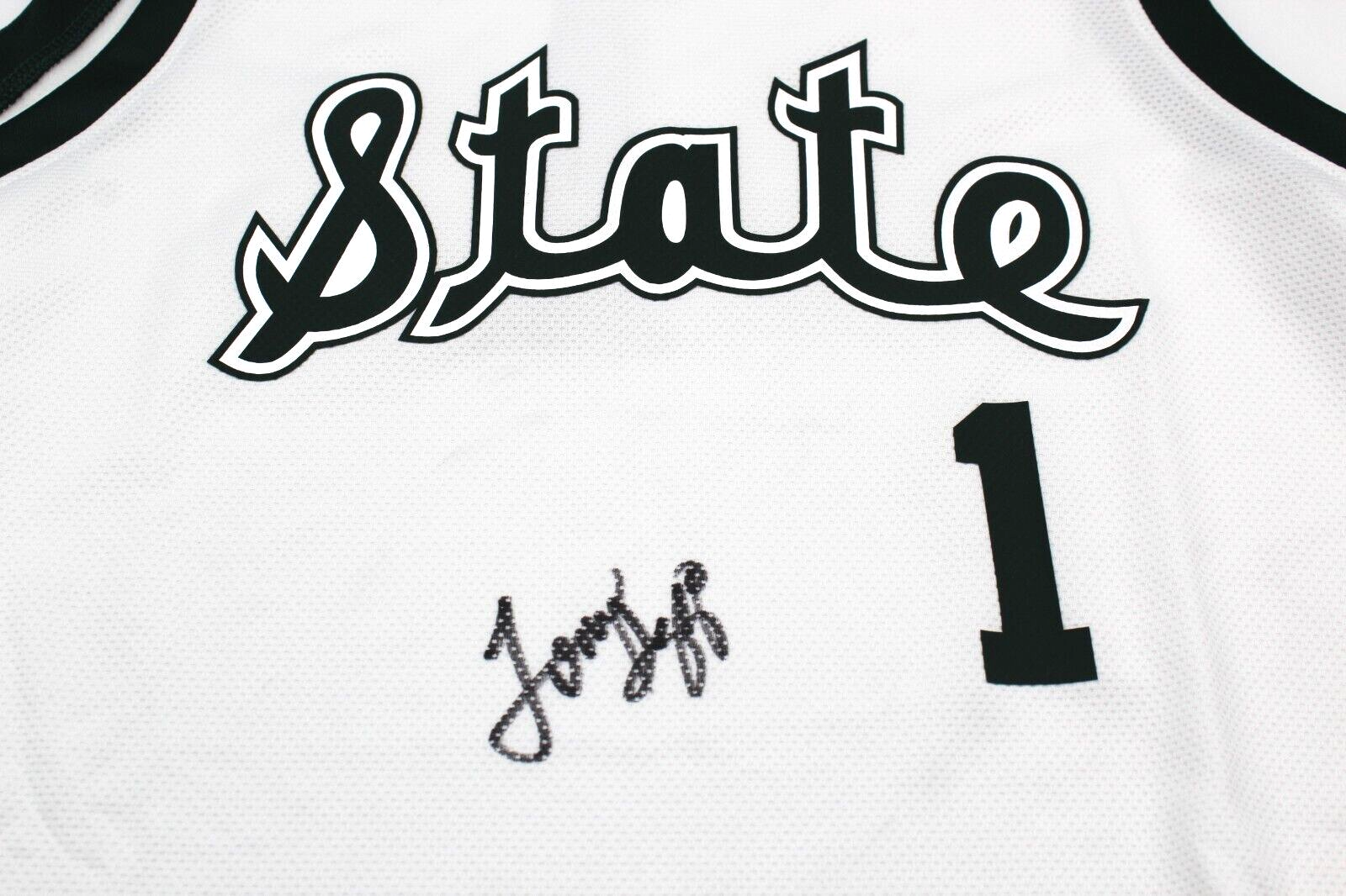Tom Izzo Signed Michigan State Spartans Basketball Jersey w/Beckett COA BP59152