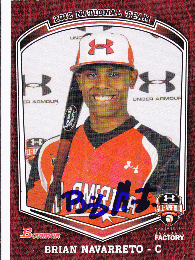 Brian Navarreto Signed 2012 Under Armour Baseball Card All American Game