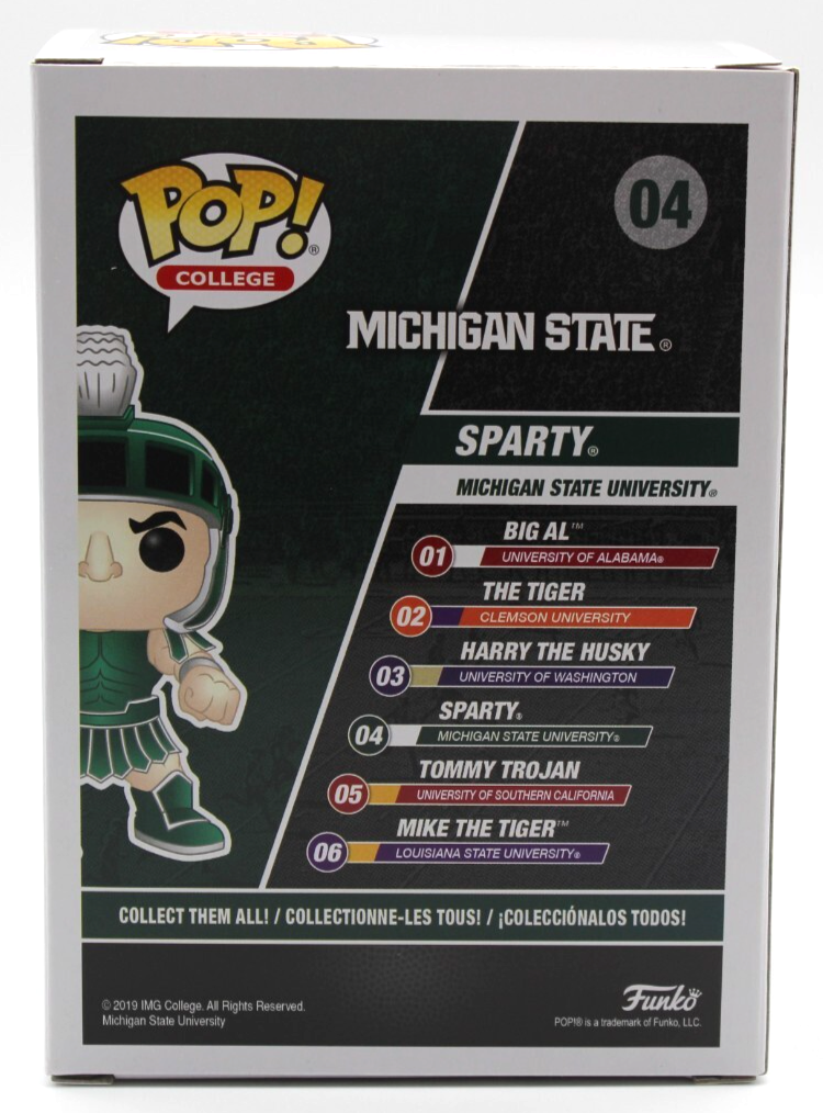 Tom Izzo Michigan State Sparty Signed Funko Pop 04 w/Beckett BAS COA BR32949