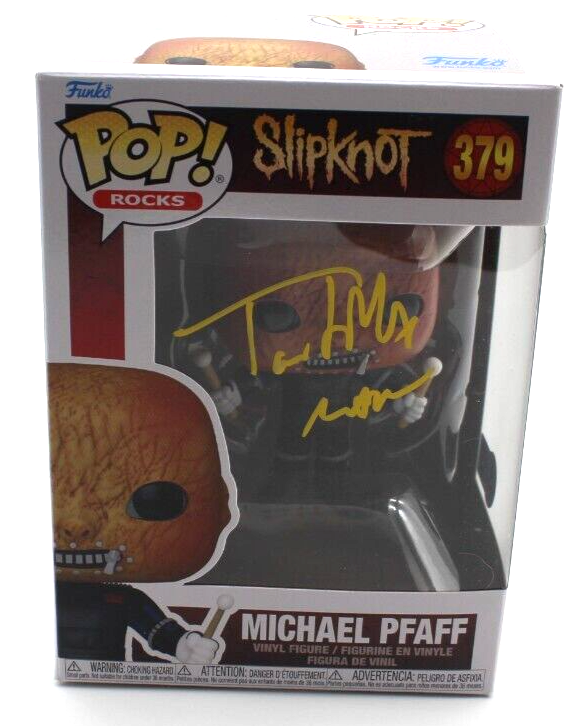 Michael Pfaff Tortilla Man Slipknot 379 Signed Funko Pop w/Beckett COA BN37875