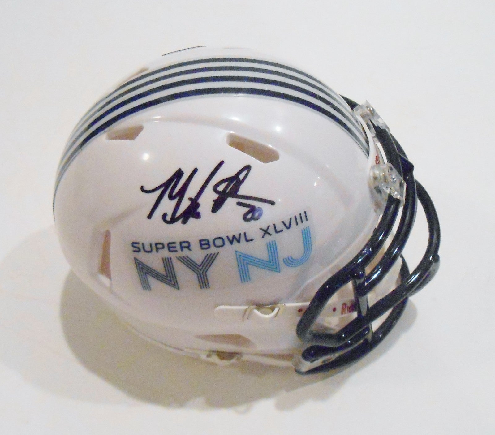 Mike Adams Signed Super Bowl 48 Mini Helmet w/COA XLVIII Broncos