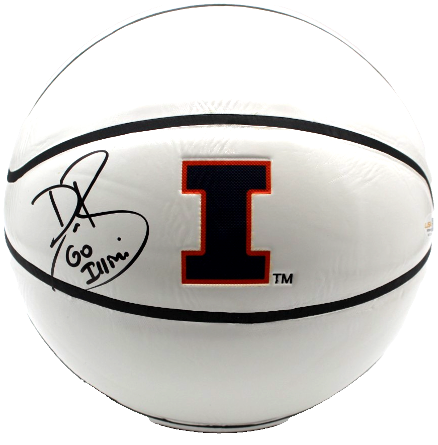 Dee Brown Signed Illinois Fighting Illini Basketball W/JSA COA WC431244 Witness
