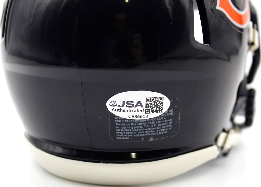 Dayo Odeyingbo Chicago Bears Signed Mini Football Helmet w/JSA COA CR86603