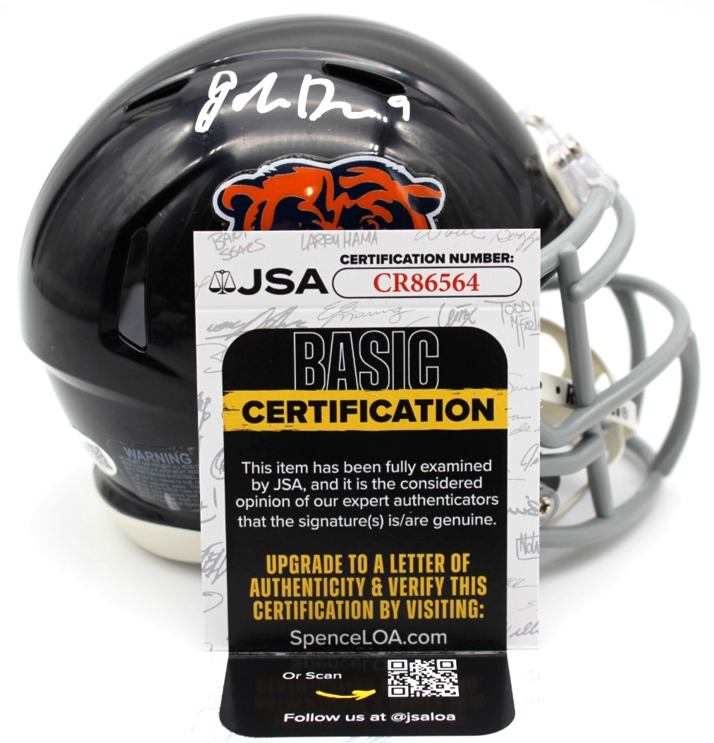 Jahdae Walker Signed Chicago Bears Custom Mini Helmet w/JSA COA CR86564
