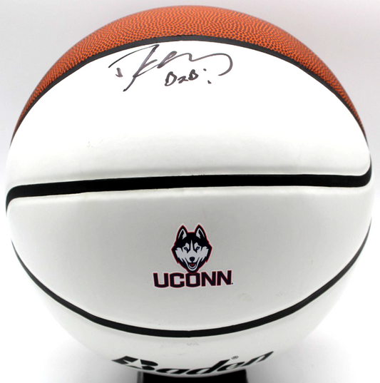 Danny Hurley B2B Signed UCONN Huskies Logo Basketball w/Beckett COA BW61128