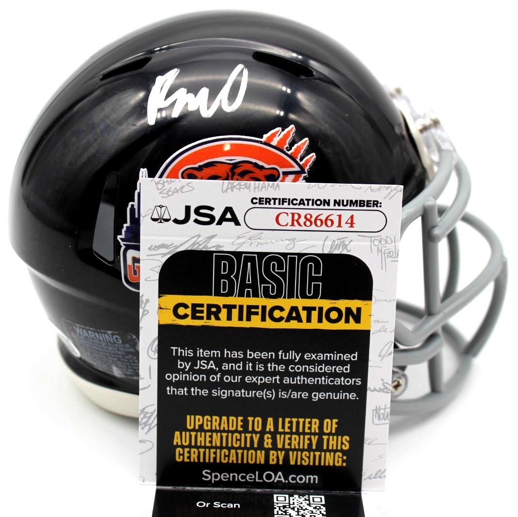 Rome Odunze Signed Chicago Bears Custom Mini Football Helmet w/JSA COA CR86614
