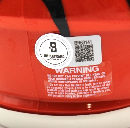 Zac Taylor Signed Cincinnati Bengals Mini Football Helmet w/Beckett BR63141