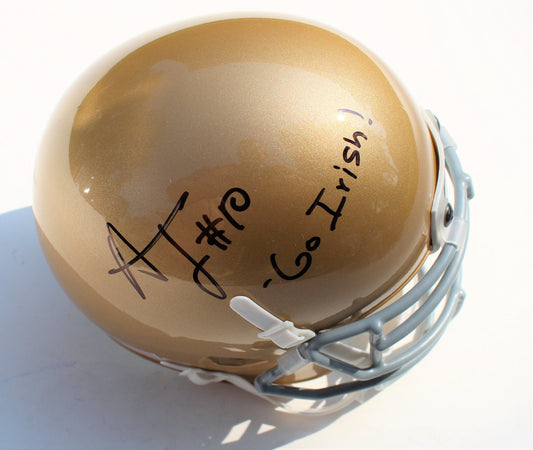 Alize Jones Mack Signed Notre Dame Mini Football Helmet w/JSA COA SD19273 C
