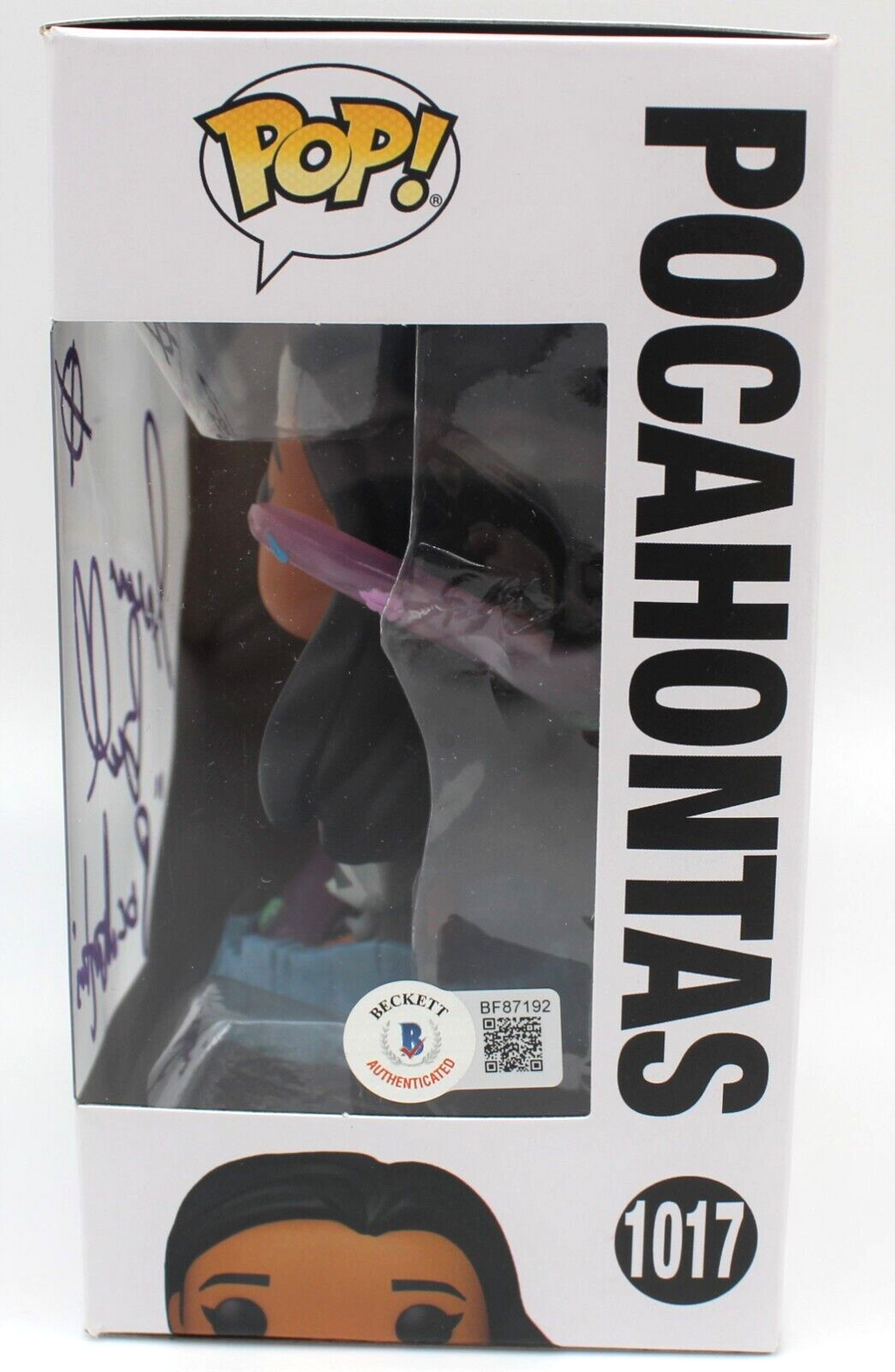 Irene Bedard Pocahantas Signed #1017 Disney Funko Pop w/Beckett COA BF87192
