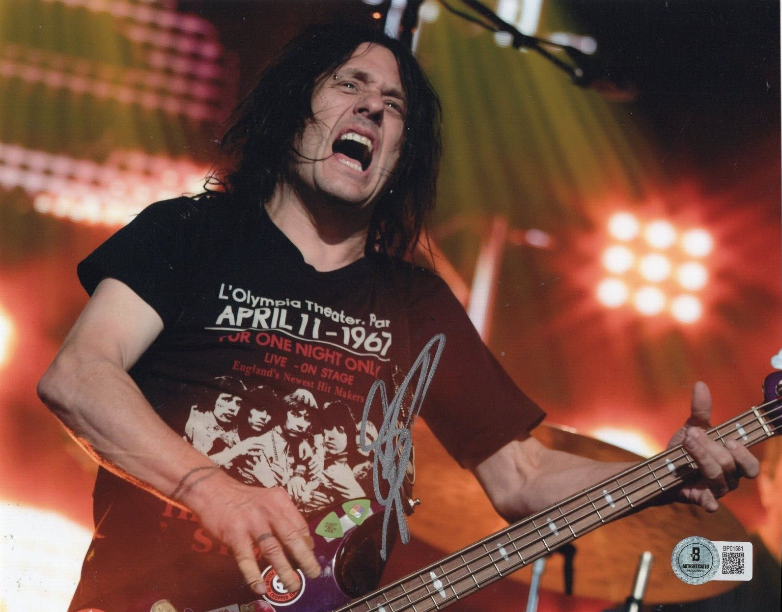 Robby Takac The Goo Goo Dolls Signed 8x10 Photo w/Beckett COA BP01581