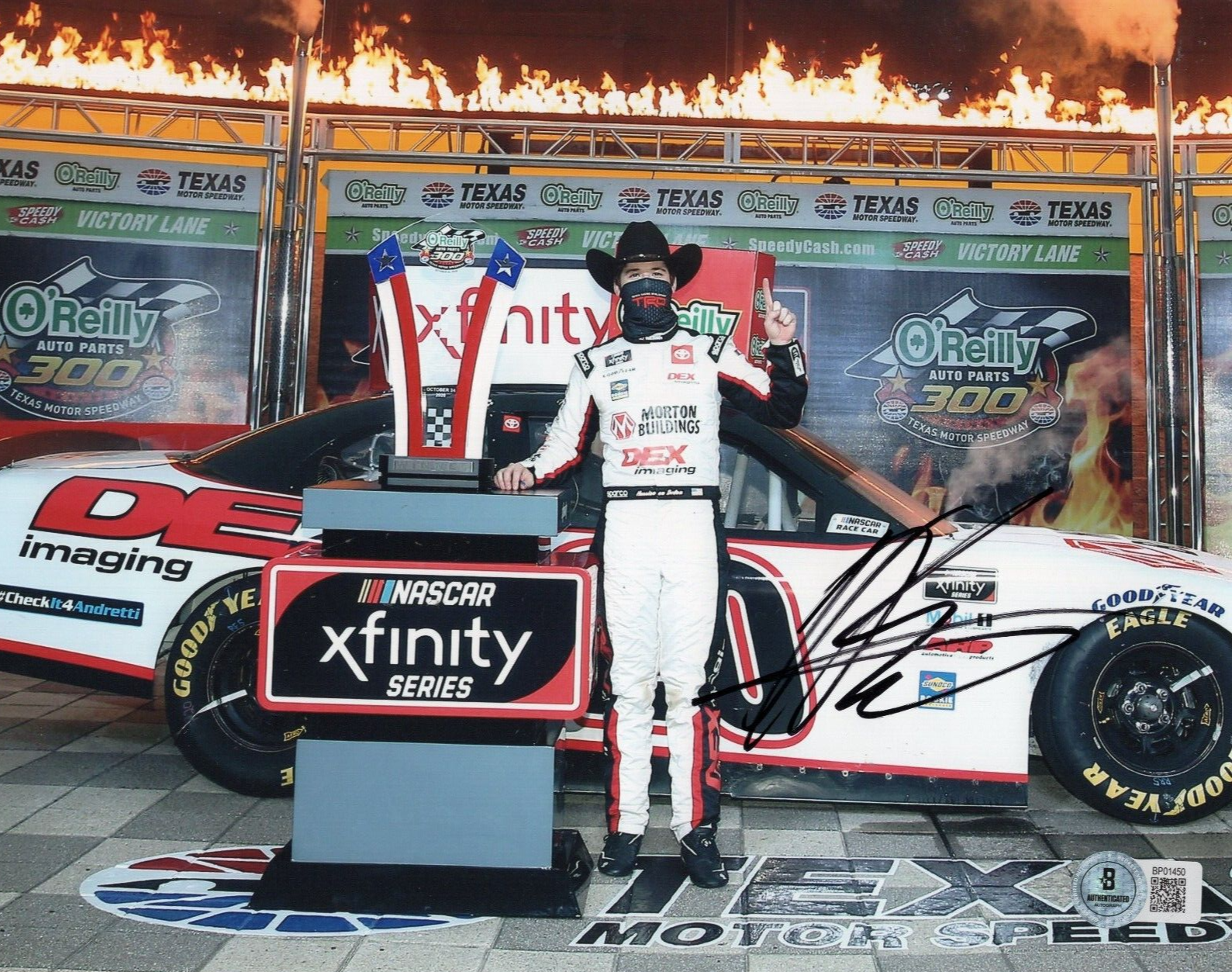 Harrison Burton Nascar Racing Driver Signed 8x10 Photo w/Beckett COA BP01450