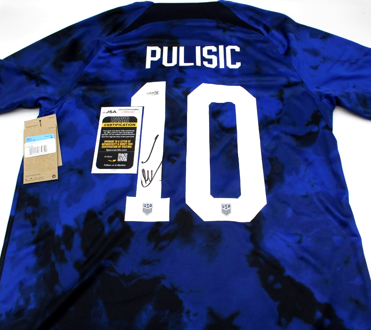 Christian Pulisic Signed Team USA Med Nike Soccer Jersey w/JSA COA CR86443 Proof