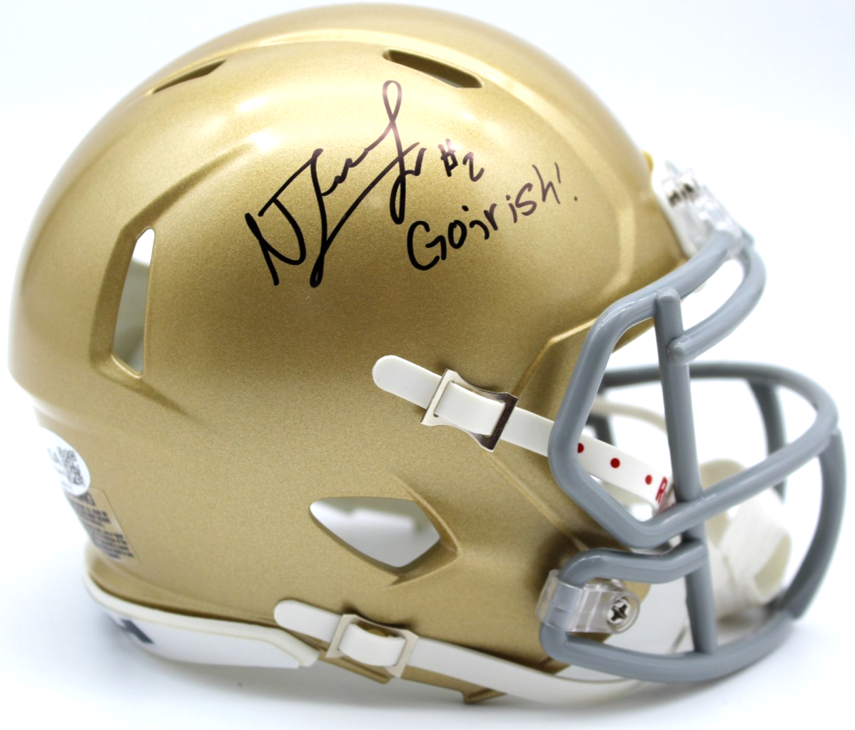 Nolan James Signed Notre Dame Fighting Irish Mini Football Helmet w/JSA COA
