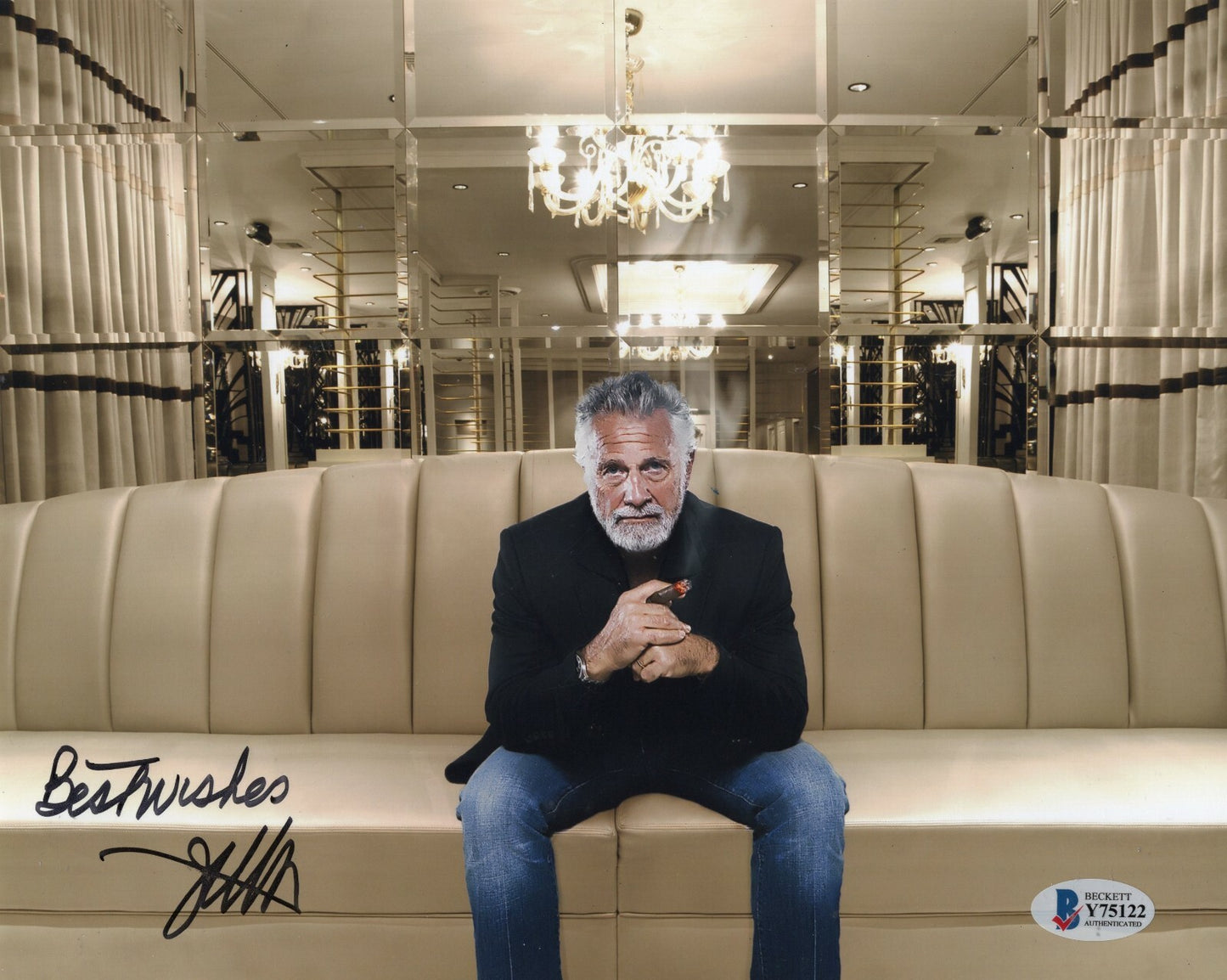 Jonathan Goldsmith Signed 8x10 Photo w/Beckett COA Y75122 Most Interesting Man 