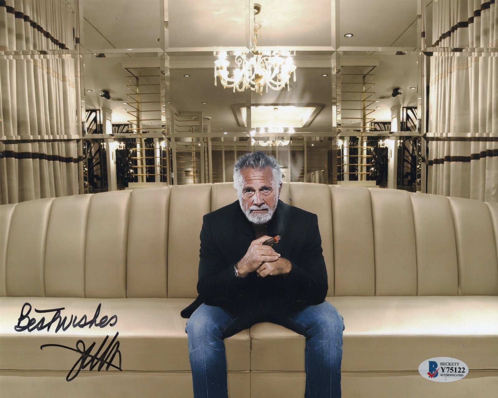 Jonathan Goldsmith Signed 8x10 Photo w/Beckett COA Y75122 Most Interesting Man 
