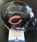 Johnny Morris Signed Chicago Bears Mini Helmet w/Beckett COA AA45702 BAS