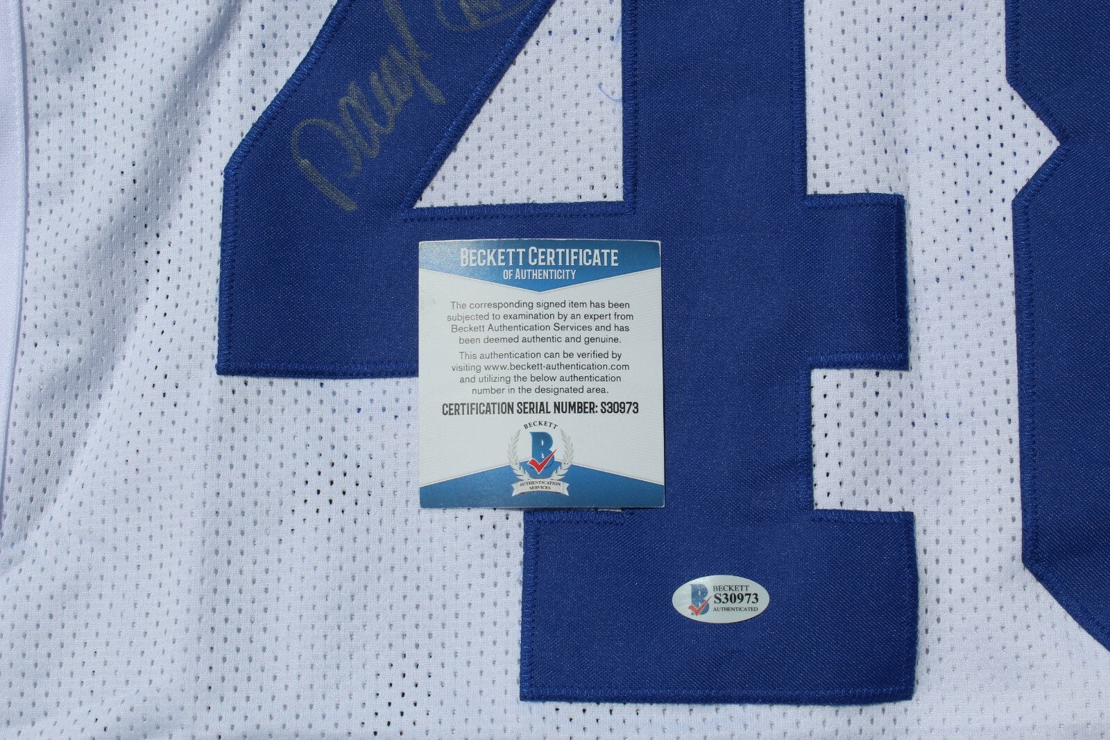 Daryl Johnston Signed Dallas Cowboys Custom XXL Jersey w/Beckett COA S30973