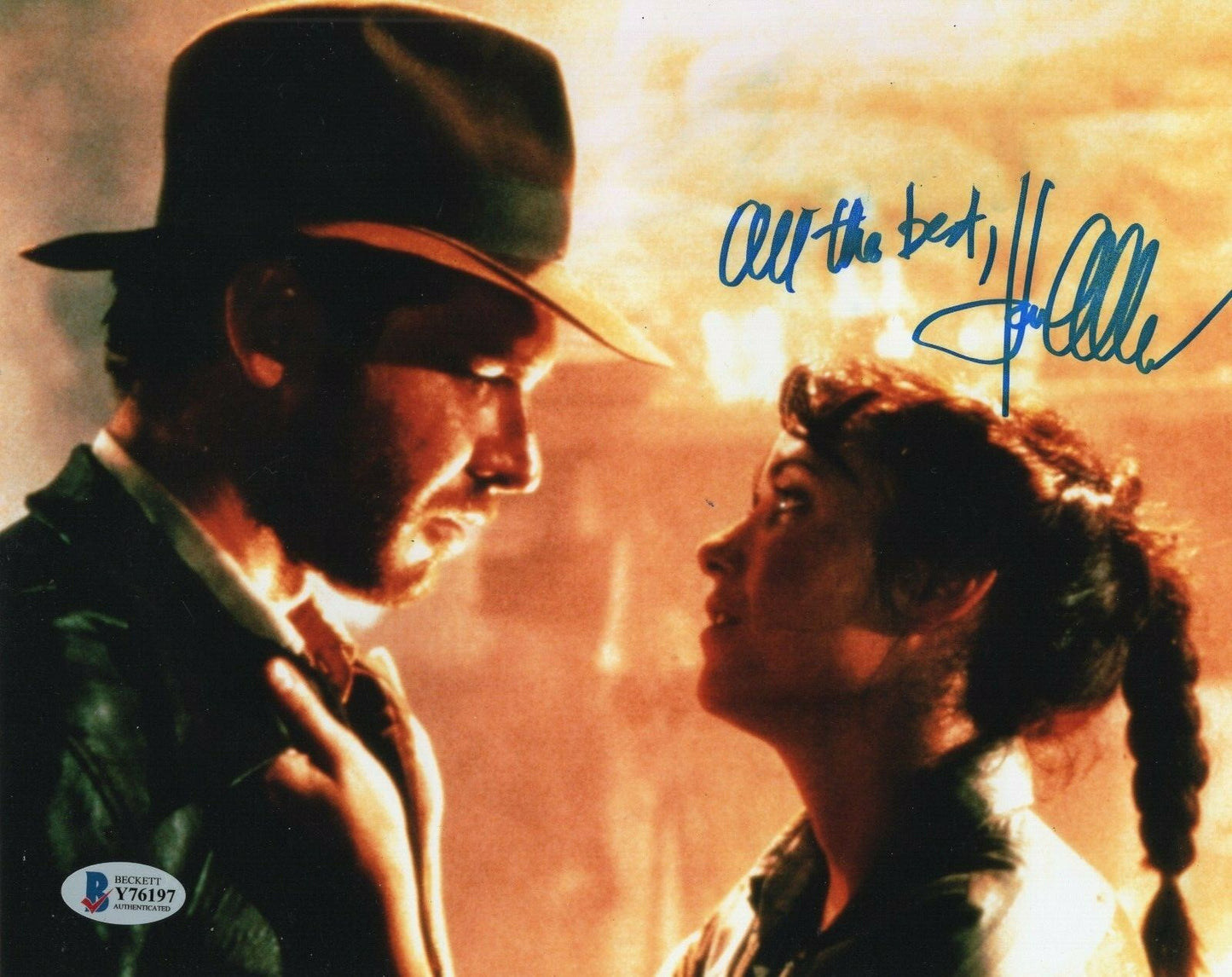 Karen Allen Signed Indiana Jones Raiders 8x10 Photo w/Beckett COA Y76197