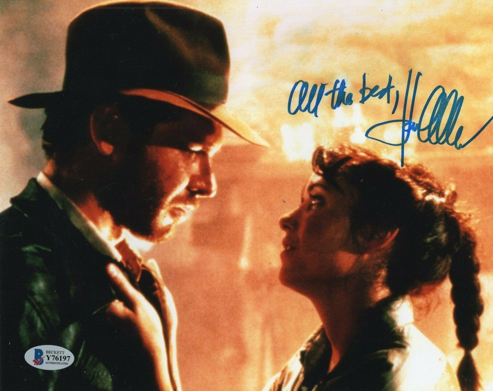 Karen Allen Signed Indiana Jones Raiders 8x10 Photo w/Beckett COA Y76197