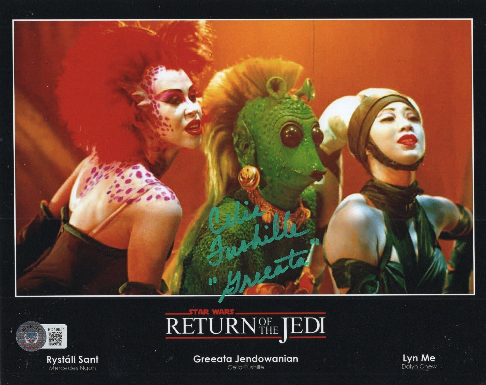 Celia Fushille Signed Star Wars Return of The Jedi 8x10 Photo w/BAS COA BD19951