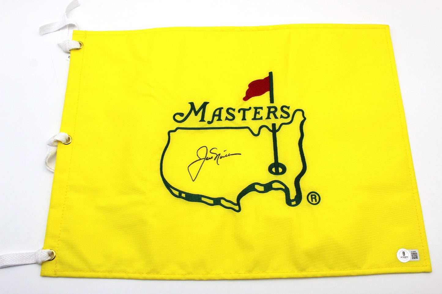Jack Nicklaus Signed Masters Golf Flag 63,65,66,72,75, 1986 w/BAS LOA AE38955