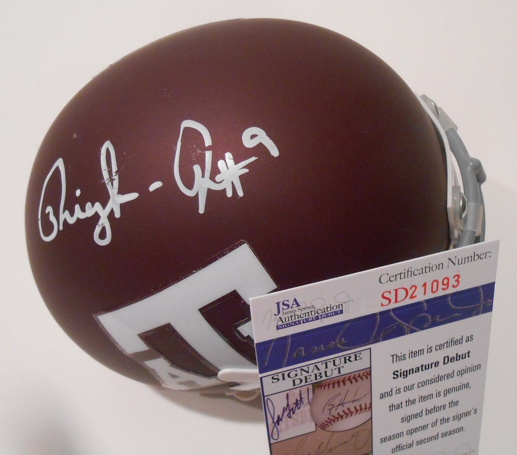 Ricky Seals-Jones Signed Texas A&M Aggies Mini Helmet w/JSA COA SD21093 C