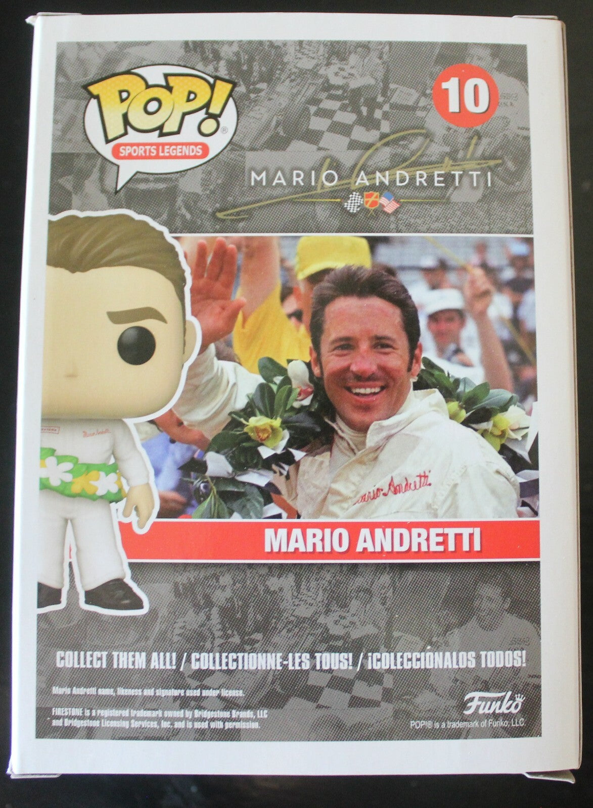 Mario Andretti Signed Sports Legends INDY 500 #10 Funko Pop w/Beckett COA Y75137