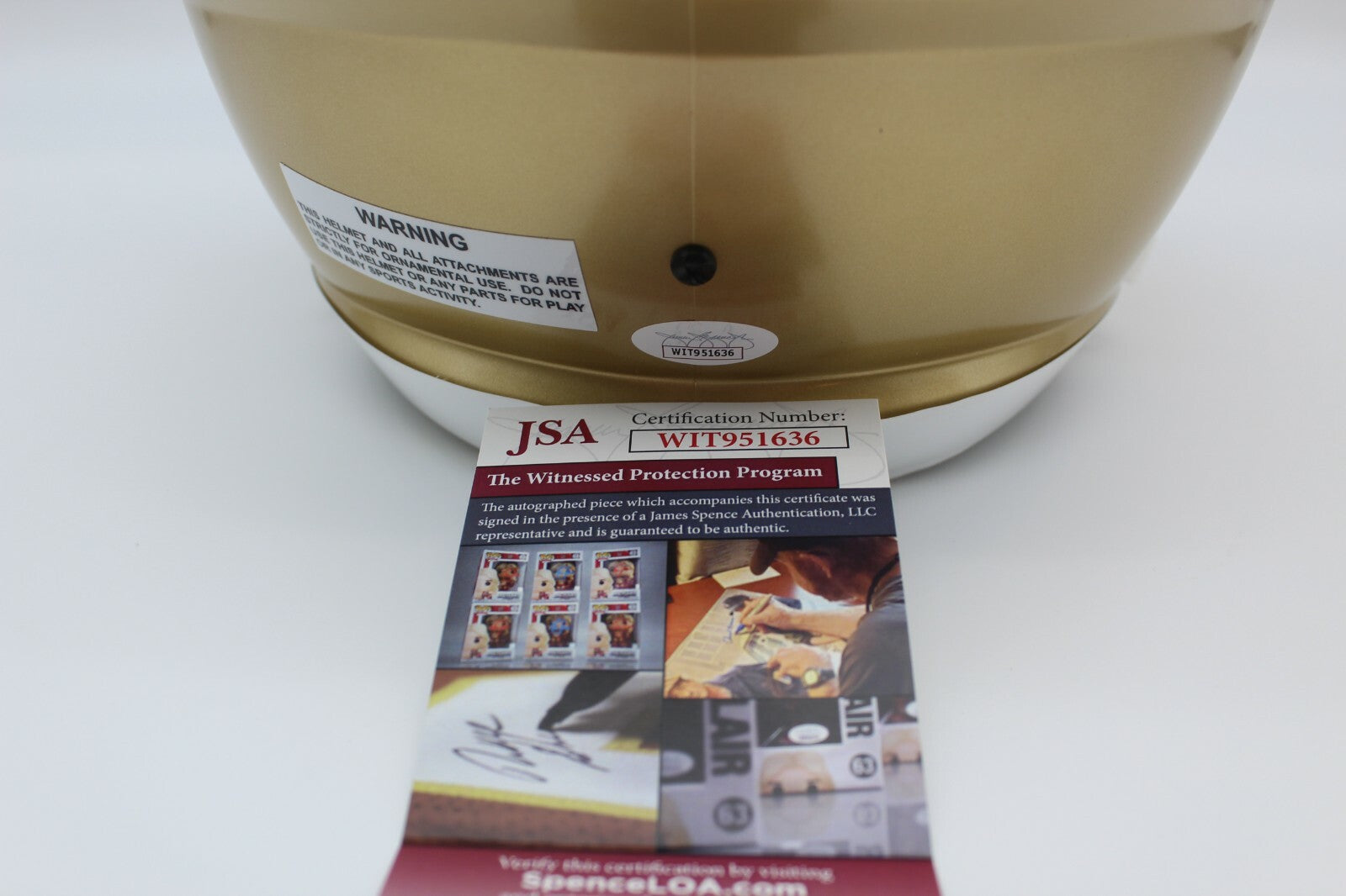 Brandon Joseph Signed Notre Dame Fighting Irish Full Size Helmet w/JSA COA F/S