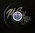 Matt Benning Signed Edmonton Oilers Autograph Puck w/COA 2017