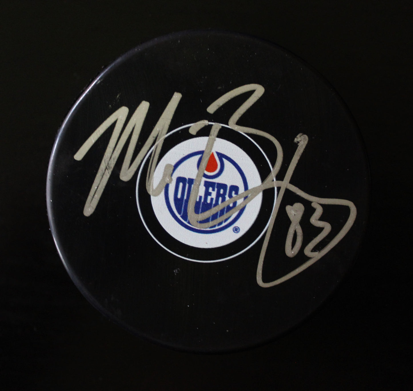 Matt Benning Signed Edmonton Oilers Autograph Puck w/COA 2017