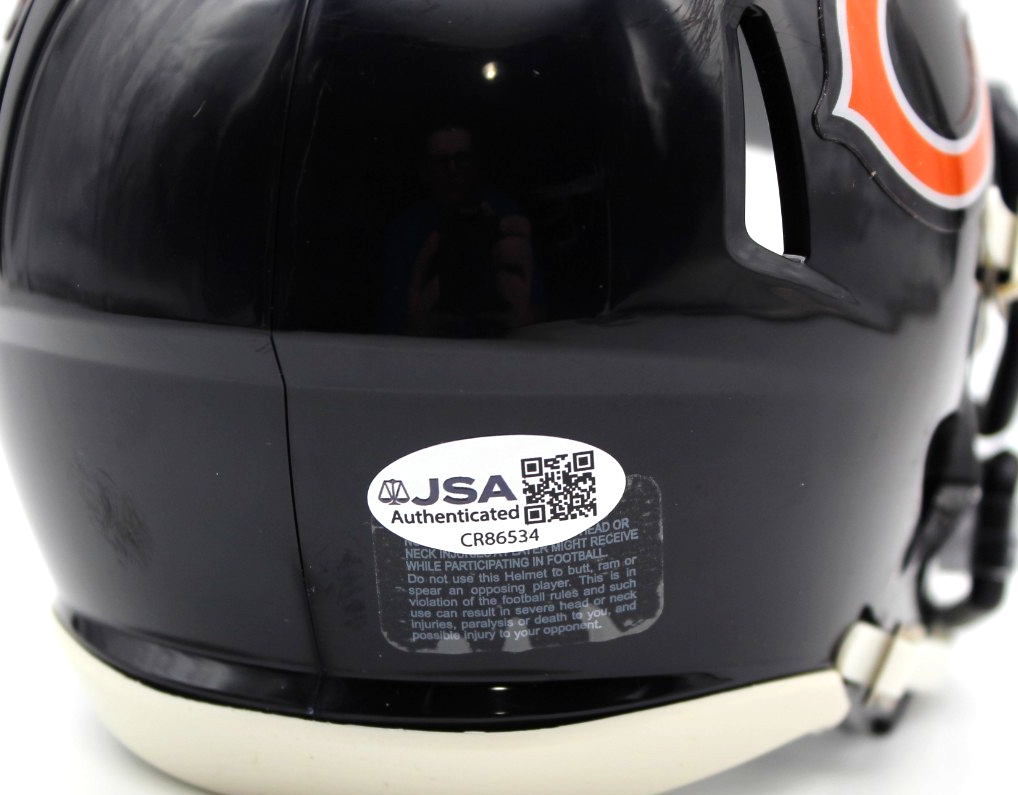 Devin Bush Chicago Bears Signed Mini Football Helmet w/JSA COA CR86534