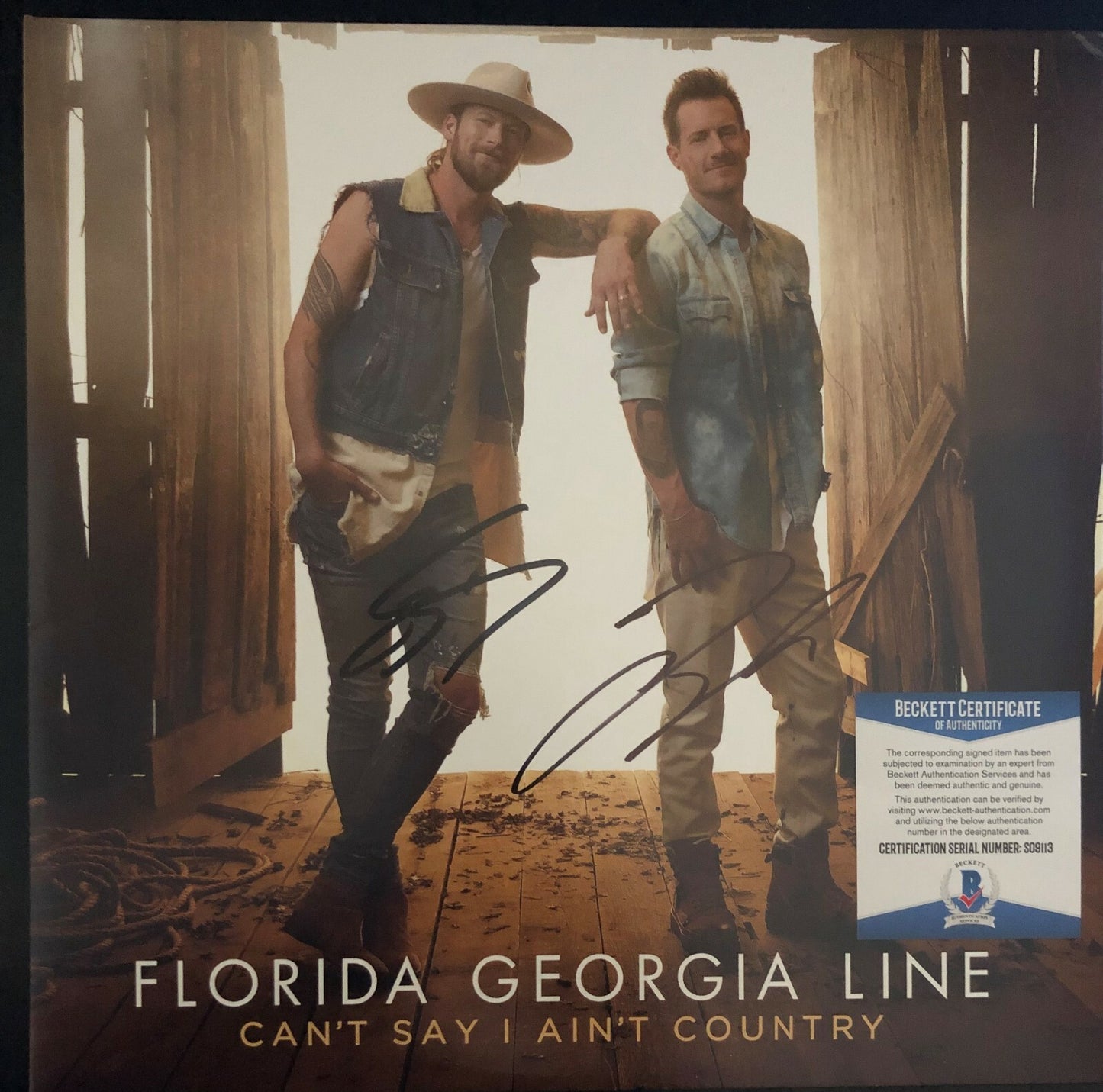 Florida Georgia Line Signed New Album Can't Say I Ain't Country w/Beckett COA 