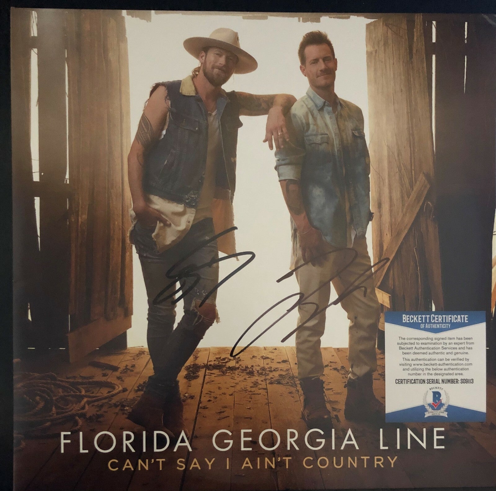 Florida Georgia Line Signed New Album Can't Say I Ain't Country w/Beckett COA 