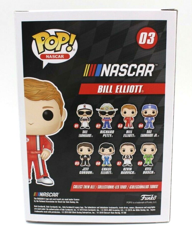 Bill Elliott Signed Nascar Racing #03 Funko Pop w/Beckett COA BD65621