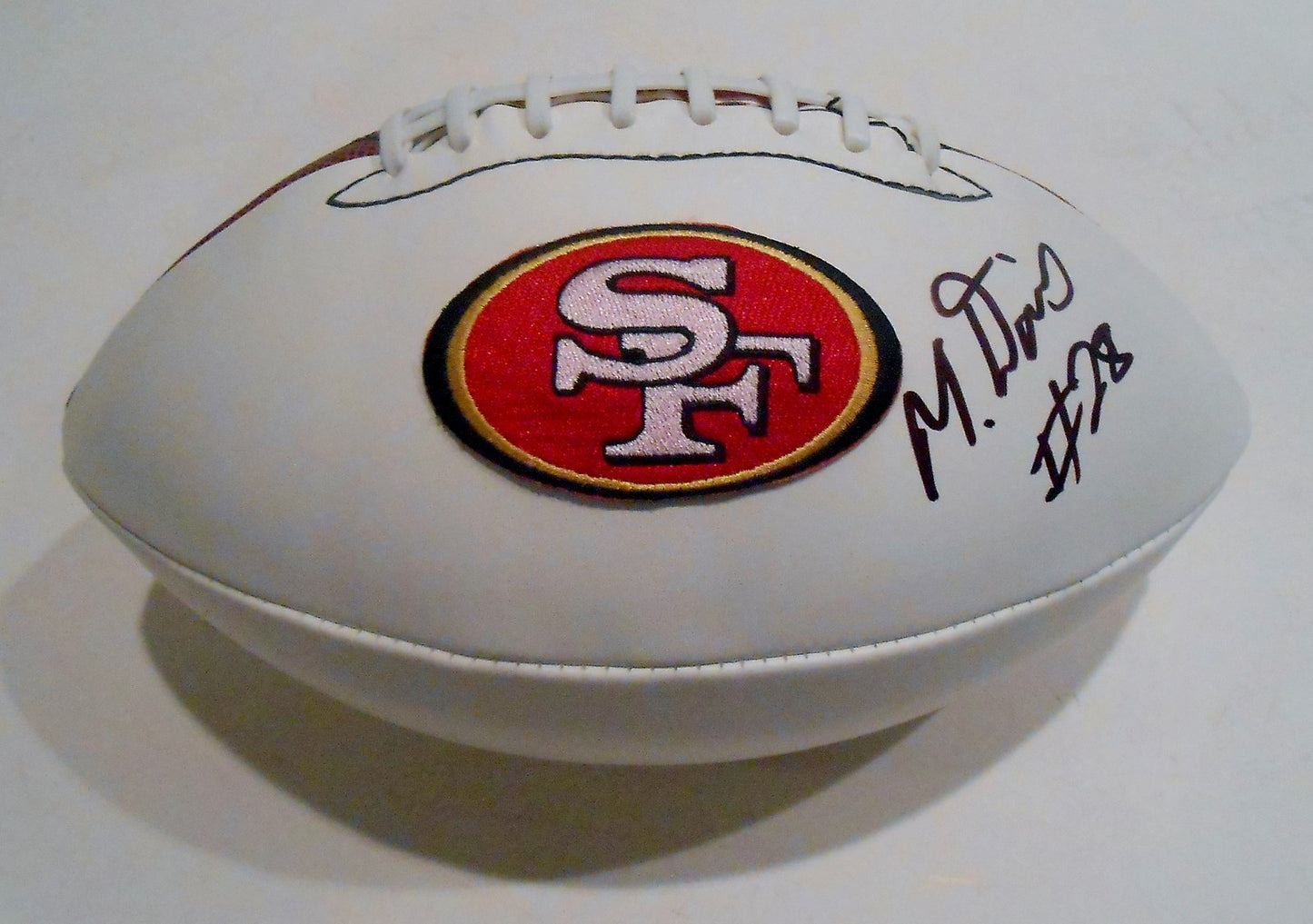 Mike Davis Signed San Francisco 49ers Logo Football w/COA 2015 NFL Draft