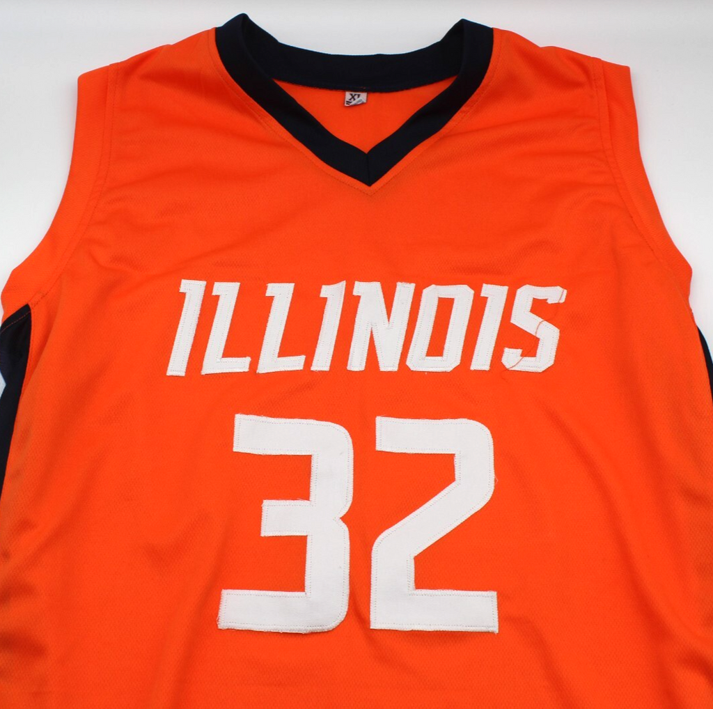 Kasparas  Jakucionis Signed Illinois Custom Jersey W/Beckett COA BS22729
