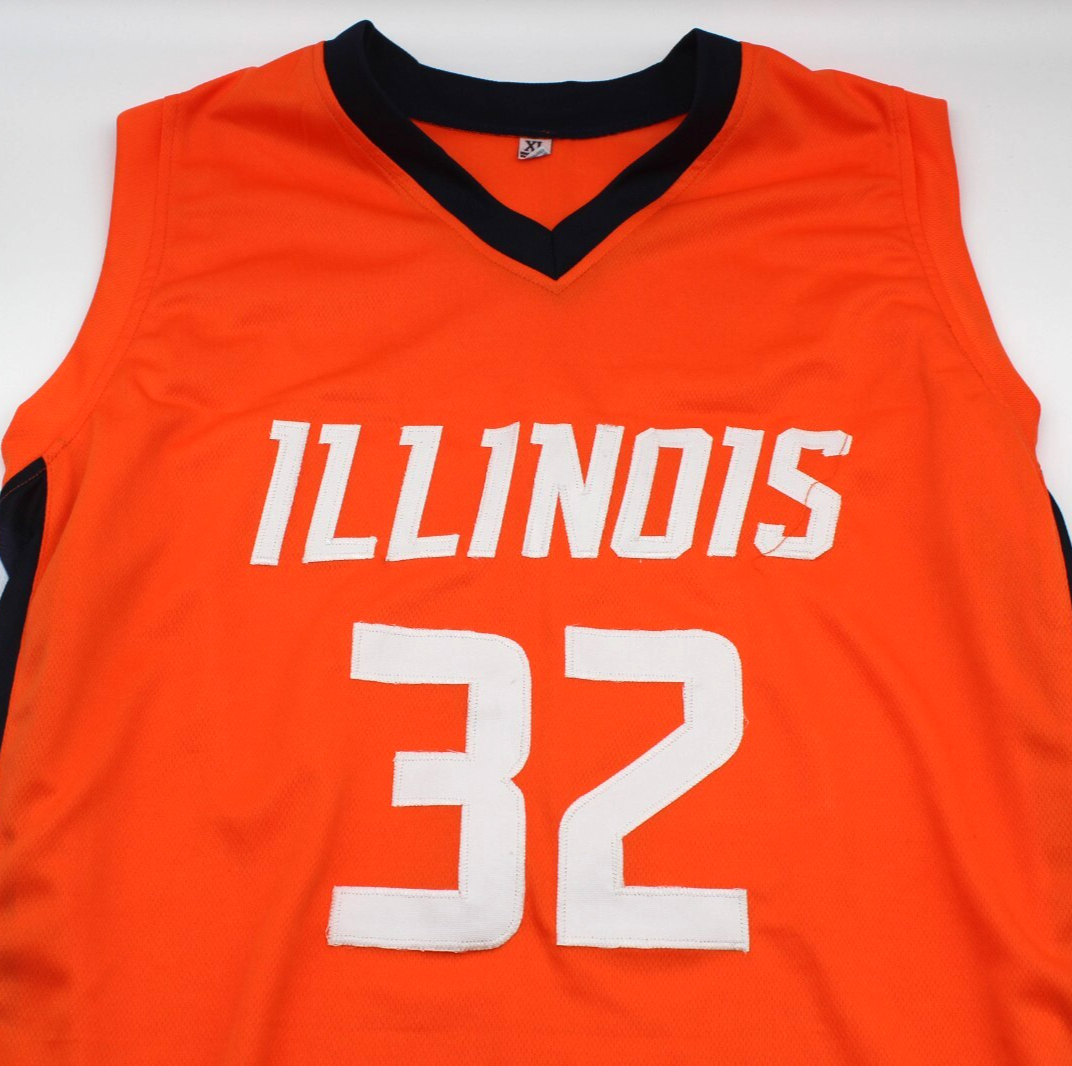 Kasparas  Jakucionis Signed Illinois Custom Jersey W/Beckett COA BS22729
