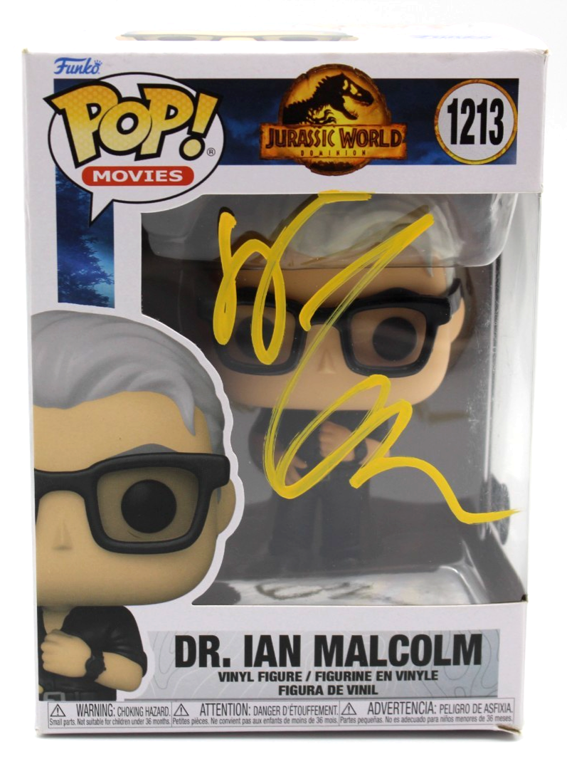Jeff Goldblum Signed Jurassic World Dr. Ian 1213 Funko Pop w/Beckett COA BT78238
