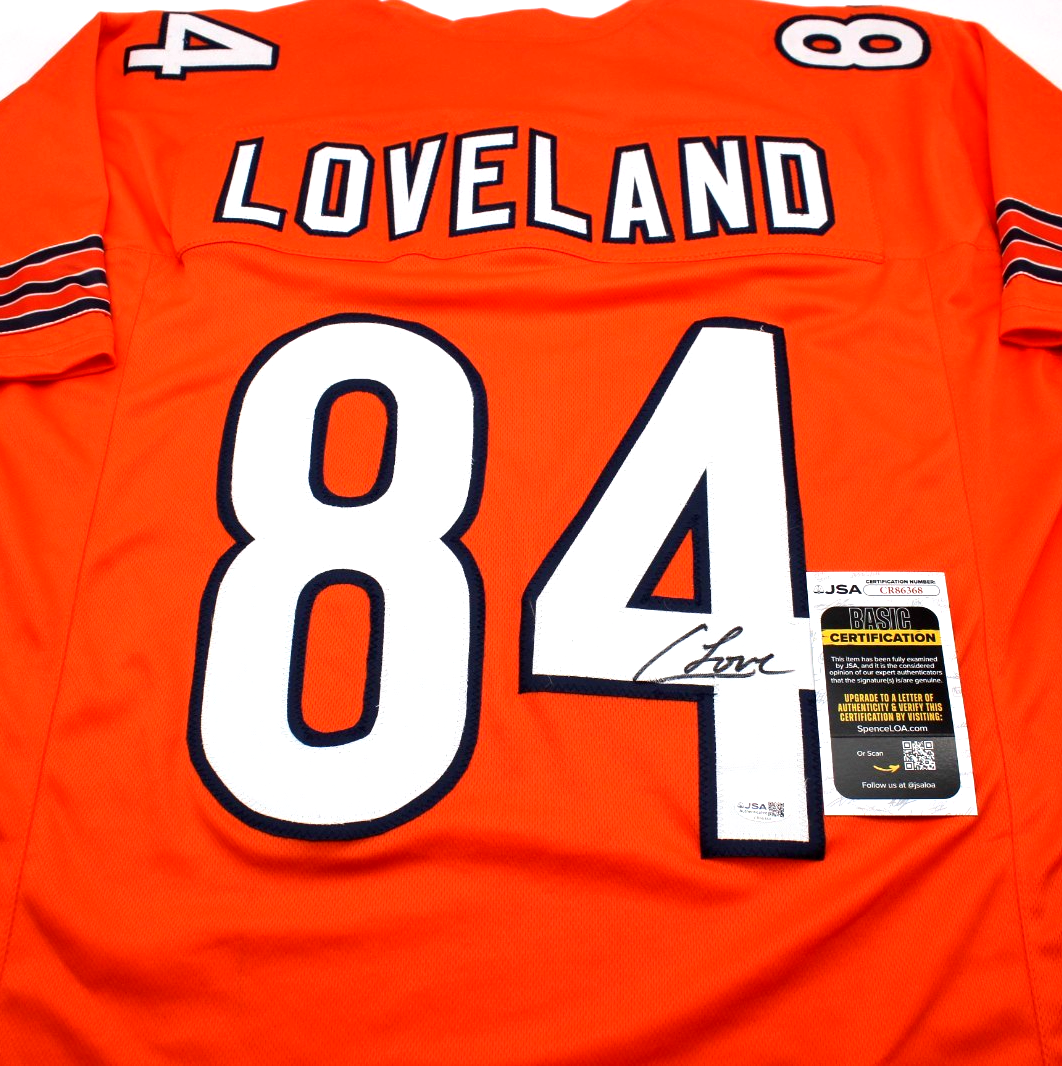 Colston Loveland Signed Chicago Bears Custom Football Jersey w/JSA COA CR86368