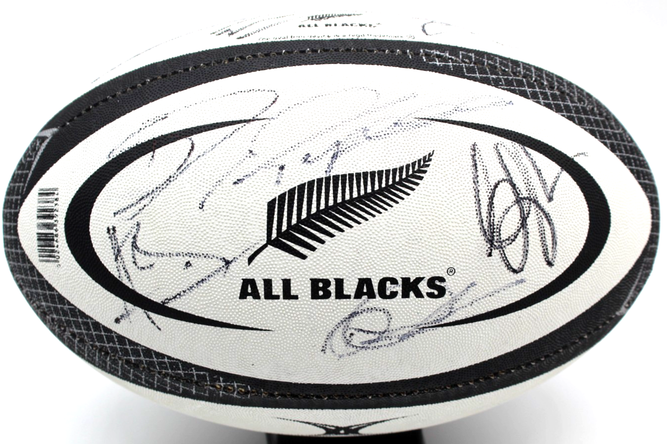2025-26 New Zealand All Blacks Signed Gilbert Match Rugby Full Size Ball W/COA