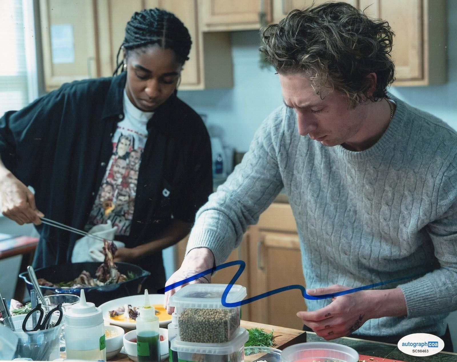 Jeremy Allen White The Bear Chef Carmy Carmen Signed 8x10 Photo w/ACOA SC98463