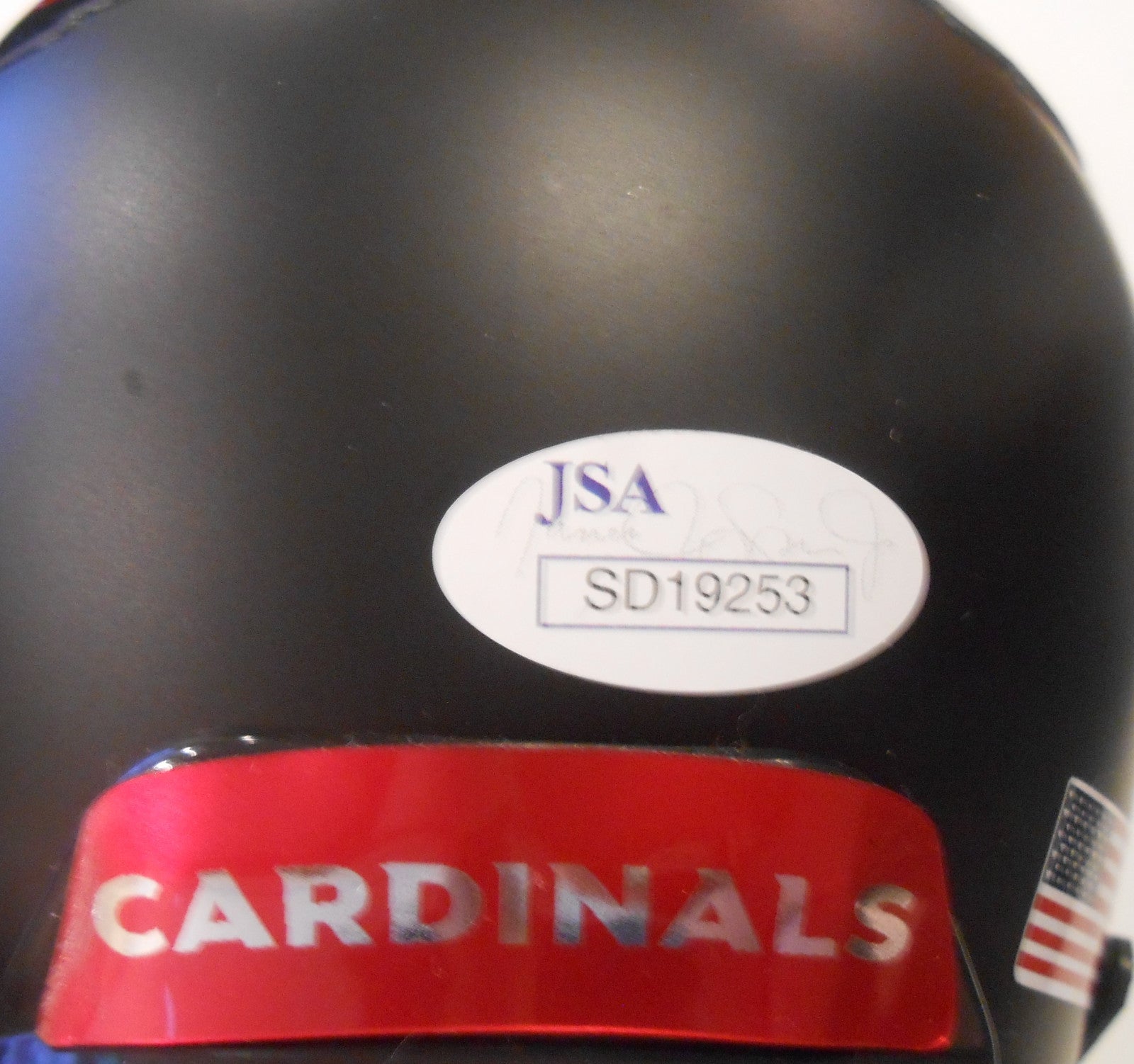 Robert Nkemdiche Signed Cardinals Custom Chrome Mini Helmet w/JSA COA SD19253