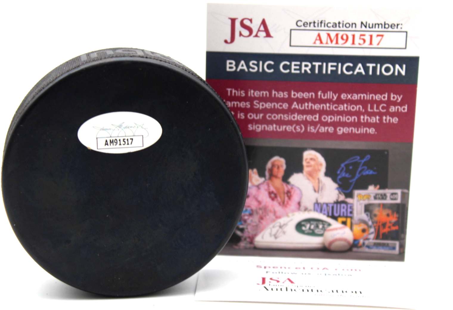 Jesper Wallstedt Signed Minnesota Wild Hockey Logo Puck w/JSA COA AM91517