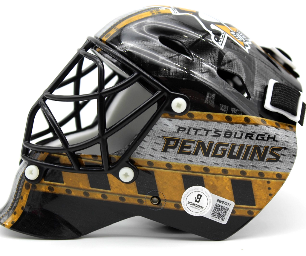 Sergei Murashov Signed Pittsburgh Penguins Mini Goalie Mask w/BAS COA BW07917