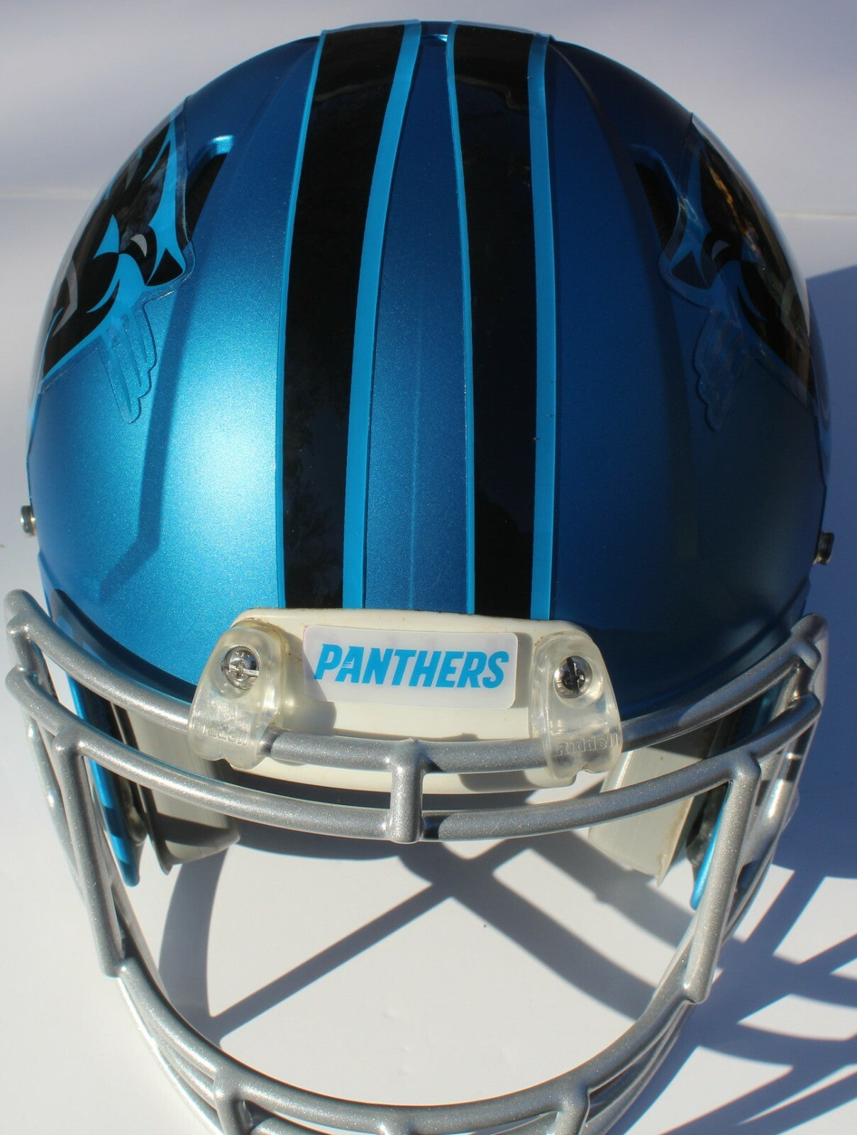 Carolina Panthers Custom Speed Blaze Football Helmet Decals Used McCaffrey