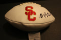 Markese Stepp Signed USC Trojans Logo Football W/Beckett COA Fight On! C