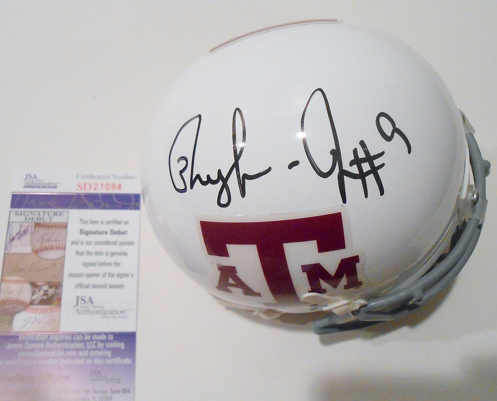 Ricky Seals-Jones Signed Texas A&M Aggies Mini Helmet w/JSA COA SD21094 C