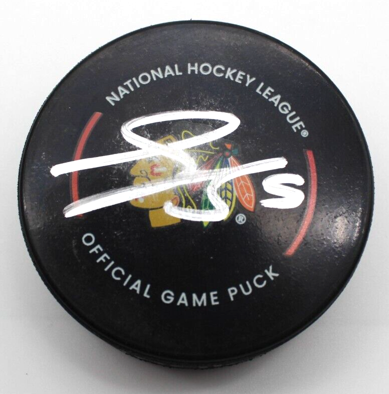Sacha Boisvert Signed Chicago Blackhawks Game Hockey Puck w/PSA DNA AO25951