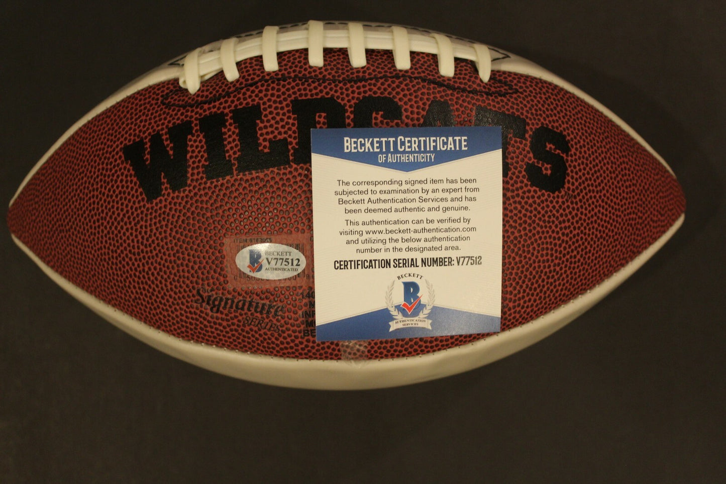Mitch McConnell Kentucky Wildcats Signed Logo Football W/Beckett COA Senate