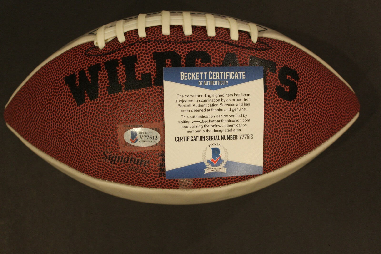 Mitch McConnell Kentucky Wildcats Signed Logo Football W/Beckett COA Senate